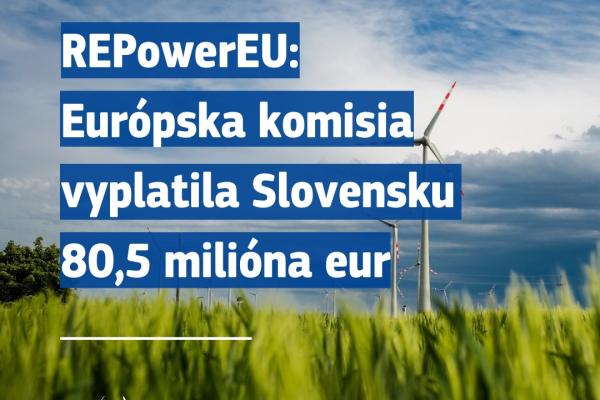 80,5 mil. € na slovenský plán REPowerEU